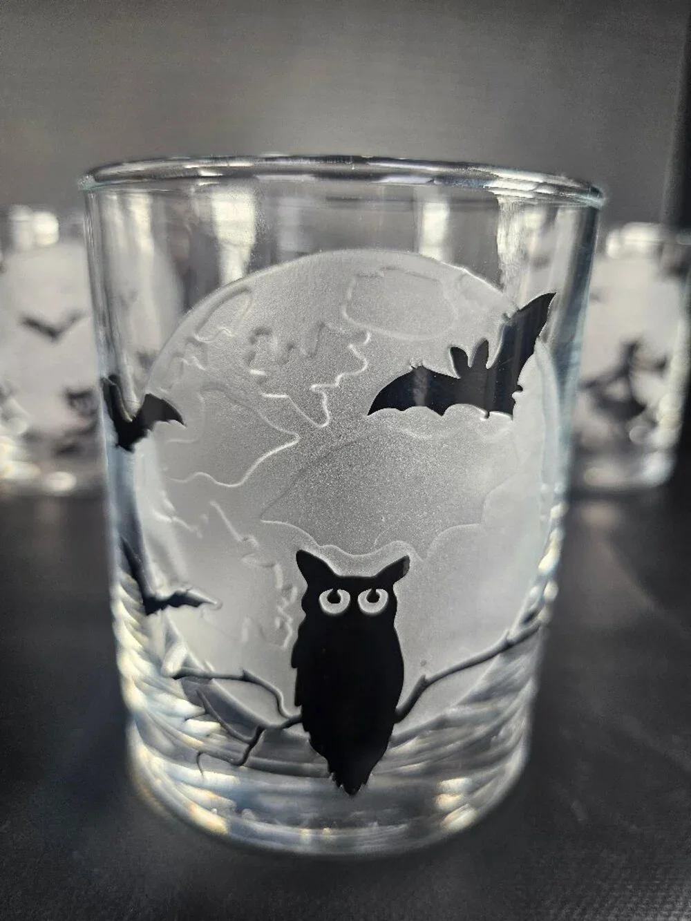 Williams Sonoma Halloween Full Moon Tumblers Set Of 4 Glassware New Old Stock